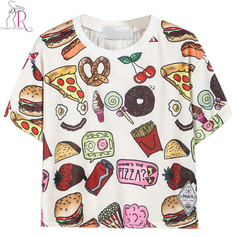 Rubi Fashion Fast Food Print Tops